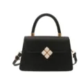 Élégant sac à bandoulière matelassé noir pour femme, sac à main tendance mode chic. - Noir
