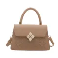 Sac à main kaki avec broderie florale et fermoir diamant élégant pour femmes modèle SKU - Kaki