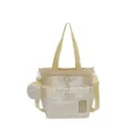 Korean polka dot large capacity student tote bag lightweight casual crossbody bag - Yellow