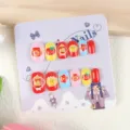 Uñas postizas para niños 12 pcs colorido dopamina dibujos animados lindo arte de uñas - Kit de herramientas para uñas KET133-G con pegamento de gelatina, palito de madera y lima de uñas