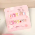 Kids press on nails set cute cartoon 12 pieces jelly glue fake nails for little girls - KET105 12PCS - Kids' Jelly Glue Style