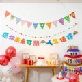 Geburtstag Banner Dekoration bunte Flaggen Pompon Hängende Girlande Foto Requisiten - Geburtstagsbanner mit Bommeln, Modell M