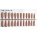 24 Pzas Uñas Postizas Largas Color Sólido Consejos Uñas Artificiales Manicura Accesorios Variante - Nude (TJP1169-Y3-W)