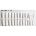 24Pcs Uñas Postizas Largas Blancas Sólidas No Pintadas Puntas De Uñas Para Manicura - Blanco (TJP1169-Y1-W)