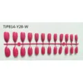 Uñas postizas rosa almendradas puntas postizas kit de tiras de manicura acrílica - Tips de uñas rosa palo oscuro (tira sin esmalte)