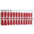 Juego de uñas postizas rojas largas y lisas, 24 puntas de uñas sin pintar para arte de uñas DIY. - Vino Tinto Claro (TJP1169-Y5-W)