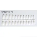 Uñas postizas almendra blancas puntas sin pintar set de manicura color sólido set - TJP814-Y10-W Tiras de uñas a presión no pulidas en blanco lechoso