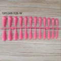 Set de unas postizas largas de color solido, unas press-on rosas prefabricadas para manicura. - Rosa Pasta de Frijol (TJP1169-Y26-W)