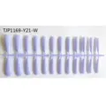 24 pzas uñas postizas largas de color sólido lila claro, acabado brillante para manicura. - Púrpura Claro (TJP1169-Y21-W)