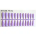 Set de uñas postizas largas moradas sólidas 24 pzas puntas de uñas acrílicas reutilizables - Rosa Púrpura (TJP1169-Y23-W)