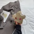 Borsa a tracolla estiva a stella da donna, simpatica mini borsa a spalla in pelle PU. - Bianco avorio