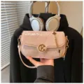 Schicke rosa gesteppte Damen Achseltasche, modische Umhängetasche mit Kette für den Alltag. - Ohne Anhänger / Rosa