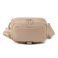 Khaki kleine Umhängetasche, leichte Freizeittasche aus Nylon für den täglichen Weg zur Arbeit. - Khaki