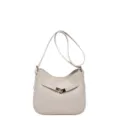 Chic Korean style niche handbag women daily commuter shoulder bag retro crossbody bag. - White