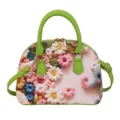 Joli sac à bandoulière imprimé floral rétro sac à main dôme colorblock sac de tous les jours - L / Éléphant
