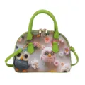 Sac à bandoulière mignon imprimé hibou dessin animé couleur contraste variante style - L / Hibou / chouette