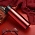Portable stainless steel vacuum insulated thermos travel water bottle in vibrant red finish. - 550ml / Red