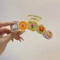 Cute resin hair claw clip with colorful floral and animal charms for women daily styling. - Colorful Flower Claw Clip (63) / Colorful