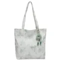 Bolso tote casual de lona con estampado de mariposas verdes para mujer elegante. - Con Ornamento / Verde