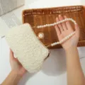 Prachtige parel kralen avondclutch tas voor vrouwen, elegante bruidshandtas met parelketting handvat. - Met Parelketing / Broken Wit