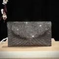 Prachtige pailletten avondtas voor dames, glitterende envelop handtas voor feestelijke. - Grijs