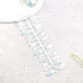 Uñas postizas press-on degradadas en azul con patrón de mariposa, set de uñas elegante. - Azul Nube Suave Transparente