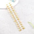 Vista detallada de uñas postizas en tiras, uñas press-on degradadas nude para manicura. - Marrón Nude Transparente