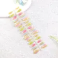 Set de uñas postizas degradadas, tips de uñas con color degradado para manicura perfecta. - Degradado Macaron