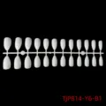 Set di bacheca per punte di unghie finte bianche, strumenti per nail art da salone. - Testa Appuntita Lunga Bianco Gelatina (TJP814-Y6-W) / confezione da 24 pezzi