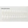 Set di unghie finte bianche corte, tips per unghie semplici monocolore per nail art fai da te. - Unghia Ballerina Estesa Colore Naturale (TJP1134-Y16-W) / confezione da 24 pezzi