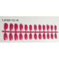 Uñas postizas coffin largas, tiras de uñas rosa sin pintar para venta al por mayor. - Rosa Rojo Profundo