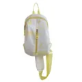 Korean style tie-dye sling backpack, white and yellow canvas chest bag for women. - Style Without Pendant / Yellow