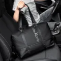 Herren Schwarze Reise Duffle Tasche Grosse Kapazitaet Geschaeft Uebernachtung Gepaeck Handtasche - Schwarz