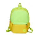 Stilvoller Color-Block-Rucksack fuer Studenten mit grossem Stauraum und leuchtendem Design. - Rucksack mit Anhänger / Gelb