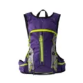 Outdoor sports cycling hiking backpack with zipper pockets and reflective straps purple and grey - Purple