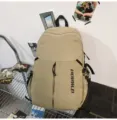 Großes Kapazität lässiger Sport Rucksack, khaki Utility Schultasche für Studenten und Outdoor. - Khaki