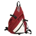 Herren rot weiß Sling Rucksack Mehrzweck Umhängetasche Brusttasche Streetwear Stil - Ohne Anhänger / L / Rot