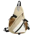 Multifunktionaler Farbblock Sling Rucksack, lässige Brusttasche für Herren und Damen Alltag. - Ohne Anhänger / L / Khaki