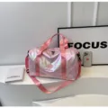 Holografische pinke Reisetasche stylische Sporttasche wasserdichte Umhängetasche - Rosa