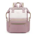 Sac à dos à langer rose multifonctionnel de grande capacité avec de nombreuses poches. - Rose