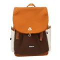 Trendiger Farbblock-Rucksack für Pendelverkehr und Reisen, geräumige und stylische Tasche. - M / Gelbbraun