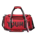 Rote Sporttasche und Reisetasche, geräumiges Design mit robusten Griffen und Schultergurt. - Rot