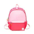 Rosa und rosarote Casual Farblock Rucksack, grosse Kapazitaet Studenten Schulranzen. - Rucksack mit Anhänger / Rosa