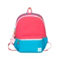 Farbenfroher Casual Rucksack für Studenten, großer Schulranzen mit süßem Anhänger für Alltag. - Rucksack mit Anhänger / Blau