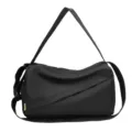 Schwarze Sport Fitness Gym Tasche, wasserdichte Nylon Umhaengetasche Reisetasche Variante. - Schwarz
