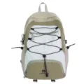 Kordelzug Rucksack in Hellgrün und Weiß mit Bungee-Kordeln für Outdoor-Sport und Pendeln. - L / Bohnengrün