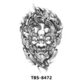Autocollant de tatouage temporaire imperméable design esquisse lion tribal bras - TBS-8472 Totem Visage de Lion