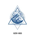 Adesivo per tatuaggio temporaneo erboristico design onda geometrica impermeabile arte corpo - Stile Onde Geometriche (GZX-083)