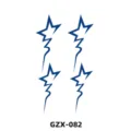 Adesivo per tatuaggio temporaneo alle erbe con design artistico a linee di stelle blu. - Stile Linee di Stelle (GZX-082)
