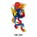 Disposable waterproof temporary tattoo sticker colorful phoenix body art transfer sticker for arm back - HB-325